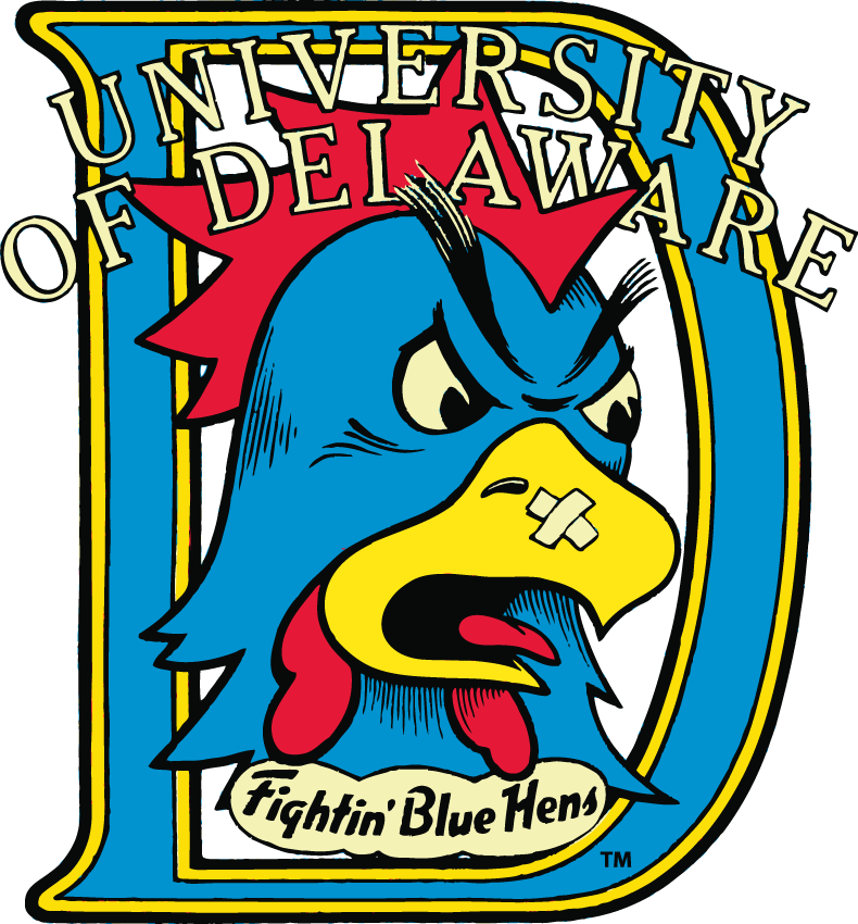 Delaware Blue Hens 1987-1998 Primary Logo iron on paper